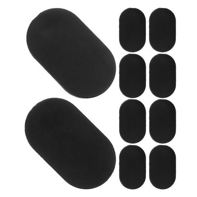 SOLUSTRE Rubber Piggy Bank Plug, 10pcs 45mm Replacement Coin Bank Oval Stopper Covers Money Saving Box Closure Insert Plug Part Black