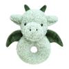 Doindute Baby Dragon Soft Rattle Toy, Plush Dinosaur Infant Shaker Rattle Easy-Grasp Stuffed Animal Toy, Gifts for Newborns Babies Toddlers Boys Girls, Green, 6 Inches view 1