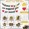 15Pcs Welcome Home Decorations, Black Glitter We Missed You So Much Banner Welcome Back Hanging Swirls Kit Welcome Home Sign, Homecoming Party Decorations view 3