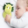 Doindute Baby Triceratops Soft Rattle Toy, Plush Dinosaur Infant Shaker Rattle Easy-Grasp Stuffed Animal Toy, Gifts for Newborns Babies Toddlers Boys Girls, Green, 6.3 Inches view 4