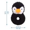 Doindute Baby Penguin Soft Rattle Toy, Plush Penguin Infant Shaker Rattle Easy-Grasp Stuffed Animal Toy, Gifts for Newborns Babies Toddlers Boys Girls, Black, 5.5 Inches view 2