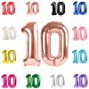 10 Balloon Number, Rose Gold Number 10th Birthday Balloons 40 Inch, 10 Years Old Rose Gold Birthday Decorations for Boys Girls, 10th Anniversary Decorations view 1