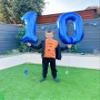 10 Balloon Number, Metallic Blue Number 10th Birthday Balloons 40 Inch, 10 Years Old Metallic Blue Birthday Decorations for Boys Girls, 10th Anniversary Decorations view 2