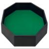11.5 Inches Dice Rolling Tray, Leather Dice Tray, Felt Lined PU Leather Octagon Dice Tray (Green) view 1