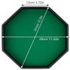 11.5 Inches Dice Rolling Tray, Leather Dice Tray, Felt Lined PU Leather Octagon Dice Tray (Green) view 2
