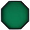 11.5 Inches Dice Rolling Tray, Leather Dice Tray, Felt Lined PU Leather Octagon Dice Tray (Green) view 3