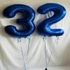 30 Balloon Number, Metallic Blue Number 30th Birthday Balloons 40 Inch, 30 Years Old Metallic Blue Birthday Decorations for Men Women, 30th Anniversary Decorations view 3