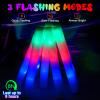 205 PCS Foam Glow Sticks, Glow Sticks Bulk Party Pack, Glow In Tthe Dark Party Supplies, Glow Foam Sticks Bulk with 3 Modes Colorful Flashing, Foam Light up Sticks for Wedding, Raves, Birthday view 4