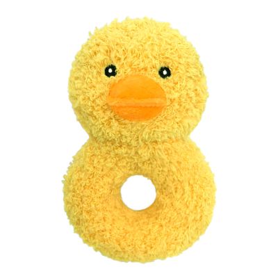 Doindute Baby Duck Soft Rattle Toy, Plush Duck Infant Shaker Rattle Easy-Grasp Stuffed Animal Toy, Gifts for Newborns Babies Toddlers Boys Girls, Yellow, 5.3 Inches