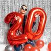 10 Balloon Number, Red Number 10th Birthday Balloons 40 Inch, 10 Years Old Red Birthday Decorations for Boys Girls, 10th Anniversary Decorations view 2