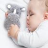 Doindute Baby Rhino Soft Rattle Toy, Plush Rhino Infant Shaker Rattle Easy-Grasp Stuffed Animal Toy, Gifts for Newborns Babies Toddlers Boys Girls, Gray, 6 Inches view 4