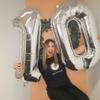 10 Balloon Number, Silver Number 10th Birthday Balloons 40 Inch, 10 Years Old Silver Birthday Decorations for Boys Girls, 10th Anniversary Decorations view 3