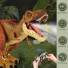 EKU EASYKU 21inches Large Remote Control Dinosaur Toys for Boys Girls 3-10 Years Old RC Tyrannosaurus Dinosaur Toys Sound, Light, Roaring, Mist Spray, Realistic Walking T-Rex view 2