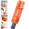 4 in 1 Cup Lid Cleaning Brush, Portable Crevice Cleaning Brush for Baby Bottle Gap Tight Spaces Cup, Multifunctional Rotatable Cup Lid Cleaner Cup Mouth Scrubber (Red-A) view 1