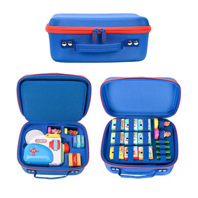 CROTIRAD Carrying Case Compatible with Little Tikes Story Dream Machine, Portable Storage Case Fits Little Tikes for Story Dream Machine Books Starter Set (Up to 5 Sets), CASE ONLY, Blue RED