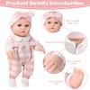 BDDOLL 12'' Baby Doll and Clothes Accessories Playset with Feeding Bottle Pacifier First Baby Dolls for Toddlers 36 Months and Up view 3