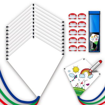 SGftre DIY Own Colored Kite,Blank Diamond Kites for Boys and Girls are Easy to Fly,Craft Kites are Ideal for Decorating Children's Parties and Beach Lawn Events(10 Pack)