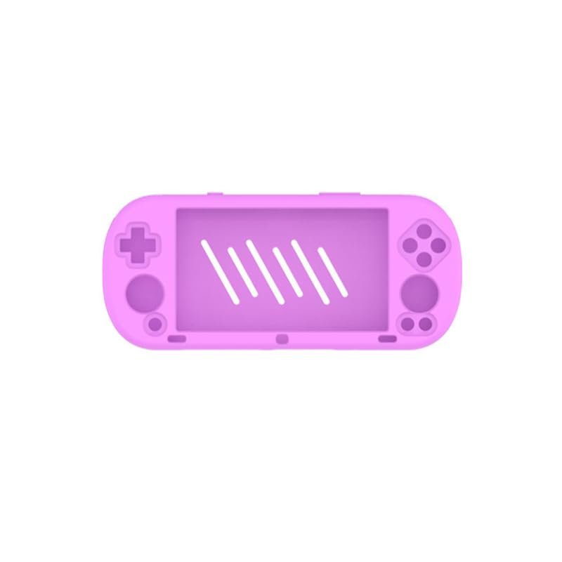 Silicone Protective Case for Trimui Smart Pro Gaming Console Drop Protection Sleeve Cover Simple Solid Color Skin Shell Cover (Purple)