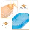 1set Doll House Swimming Pool: Miniature Beach Umbrellas Folding Loungers Swimming Pool Swimming Rings Fishing Boat with Oars view 4