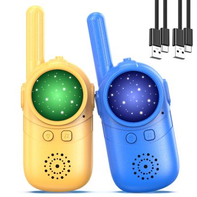 Inspireyes Walkie Talkies for Kids Rechargeable, 3 4 5 Year Old Boy Girl Gifts, 2 Pack Birthday Gifts for 3 4 5 6 7 8 Year Old Boys, Toddler Toys for Indoor Outdoor Games