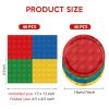 DURYGEN 80PCS Building Blocks Themed Birthday Party Decorations Colorful Building Block Tableware Paper Plates Napkins Set for Boys, Kids Birthday Party Decorations Serve 20 view 2