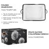 AMmao Rectangular Storage Basket White Dandelion Black Pattern Foldable Fabric Storage Bin with Handles Toys Book Clothes Bin for Closet Shelf Nursery Office Laundry Bedroom Decor 2 Pack view 2