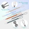 6-Pack Silicone Pacifier Clips for Baby Boys and Girls - One-Piece Beads, Rust-Free Holders, Teething Relief, Baby Necessities, Newborn Safe Baby Essentials view 3