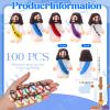 Bememo 100 Pcs Little Jesus Figures Jesus Loves You Original Design Pocket Rubber Little Figures to Hide and Seek Sunday Religious Party Share Easter Gifts(Vibrant Color) view 2