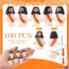 Bememo 100 Pcs Little Jesus Figures Jesus Loves You Original Design Pocket Rubber Little Figures to Hide and Seek Sunday Religious Party Share Easter Gifts(Orange) view 2