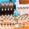 Bememo 100 Pcs Little Jesus Figures Jesus Loves You Original Design Pocket Rubber Little Figures to Hide and Seek Sunday Religious Party Share Easter Gifts(Orange) view 3