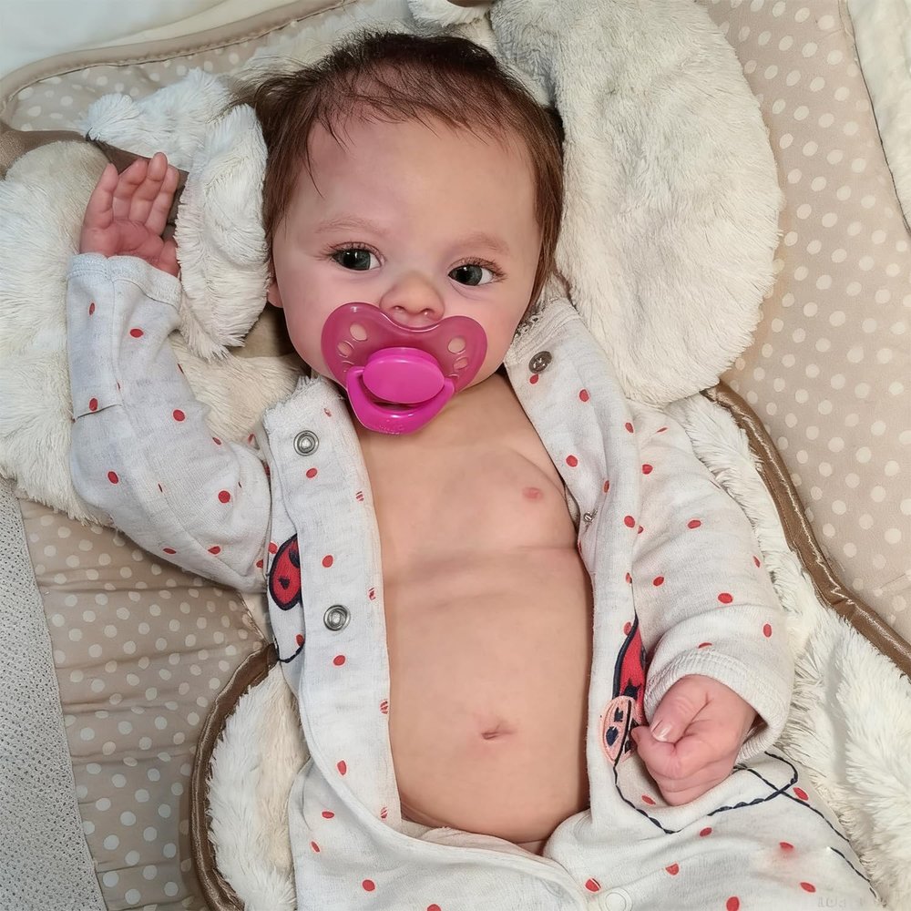 Anano Reborn Baby Dolls Silicone Full Body-18 in Realistic Baby Doll Newborn Boy, Full Silicone Babys Doll Lifelike Babies, Real Life Babys Reborn Dolls New Born with Accessories