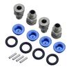 Alloy Upgrade 24mm Hex Hub Front Rear Extended Axle and Wheel Nut Cap Set for 1/5 Losi 5ive T Rofun Rovan LT King MotorX2 Rc Car Parts (Blue) view 2