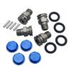 Alloy Upgrade 24mm Hex Hub Front Rear Extended Axle and Wheel Nut Cap Set for 1/5 Losi 5ive T Rofun Rovan LT King MotorX2 Rc Car Parts (Blue) view 3