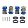 Alloy Upgrade 24mm Hex Hub Front Rear Extended Axle and Wheel Nut Cap Set for 1/5 Losi 5ive T Rofun Rovan LT King MotorX2 Rc Car Parts (Blue) view 4