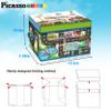 PicassoTiles Magnet Tile Toy Organizer Foldable City Theme Storage Bin Box with Lid and Handles Magnetic Tiles Building Blocks STEM Educational Pretend Play Playroom Toys Toddler Kids Ages 3 Up PTA33 view 2