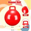 Gemscream Kids Bouncy Hopper Ball with Handle Jumping Hopping Exercise Balls for Toddlers Boys Girls Indoor Outdoors Sports School Games Exercise Gifts(29 Inch,Red) view 2