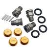 Alloy Upgrade 24mm Hex Hub Front Rear Extended Axle and Wheel Nut Cap Set for 1/5 Losi 5ive T Rofun Rovan LT King MotorX2 Rc Car Parts (Gold) view 3