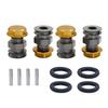 Alloy Upgrade 24mm Hex Hub Front Rear Extended Axle and Wheel Nut Cap Set for 1/5 Losi 5ive T Rofun Rovan LT King MotorX2 Rc Car Parts (Gold) view 4