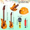 38 Pack Inflatable Rock Star Toy Set Includes 18 Pcs Inflatable Guitar and 18 Pcs Blow up Microphone Bulk and 2 Pcs Air Pump for Musical Concert Themed Party view 2