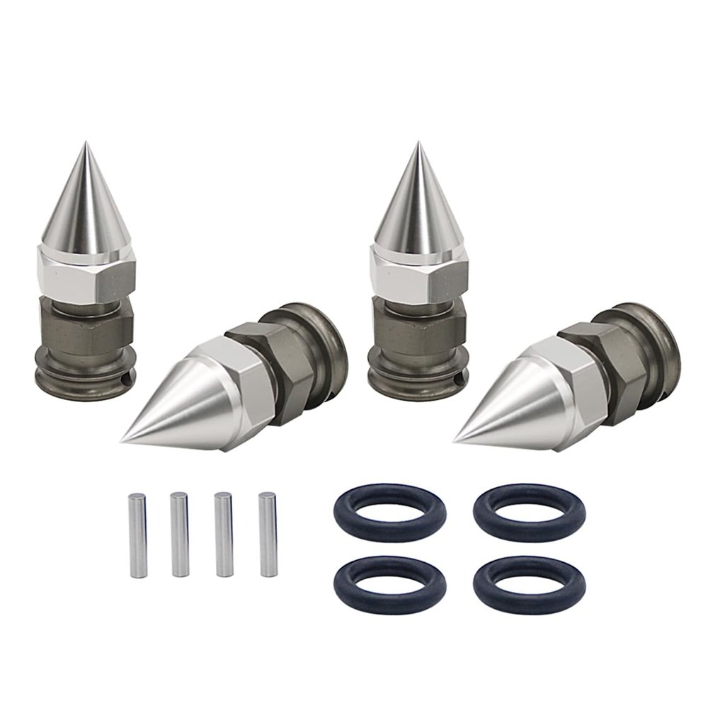 Alloy Upgrade 24mm Hex Hub Adaptor Extended Axle and Wheel Nut Cap for 1/5 Losi 5ive T Rofun Rovan LT King MotorX2 Rc Car Parts (Silver)