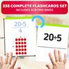 QUOKKA Multiplication and Division Flash Cards for Kids Ages 4-8  338 Math Flashcards for Kids 5-7 - Visual Aids | Sorting Rings | Reference Cards  Math Games 1st to 3rd Grade for Classroom & Home view 2