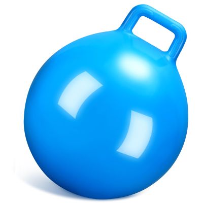 Gemscream Kids Bouncy Hopper Ball with Handle Jumping Hopping Exercise Balls for Toddlers Boys Girls Indoor Outdoors Sports School Games Exercise Gifts(29 Inch,Blue)