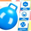 Gemscream Kids Bouncy Hopper Ball with Handle Jumping Hopping Exercise Balls for Toddlers Boys Girls Indoor Outdoors Sports School Games Exercise Gifts(29 Inch,Blue) view 3