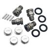 Alloy Upgrade 24mm Hex Hub Front Rear Extended Axle and Wheel Nut Cap Set for 1/5 Losi 5ive T Rofun Rovan LT King MotorX2 Rc Car Parts (Silver) view 3