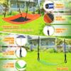 Swing Set for Backyard - Heavy Duty 6 in 1 Playground Sets 550lbs Upgrade Saucer Swing for Kids Outdoor Metal Swing Stand with 3 Adjustable Swings Seats Climbing Wall Ladder Basketball Hoop view 2