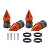 Alloy Upgrade 24mm Hex Hub Adaptor Extended Axle and Wheel Nut Cap for 1/5 Losi 5ive T Rofun Rovan LT King MotorX2 Rc Car Parts (Orange) view 1