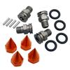 Alloy Upgrade 24mm Hex Hub Adaptor Extended Axle and Wheel Nut Cap for 1/5 Losi 5ive T Rofun Rovan LT King MotorX2 Rc Car Parts (Orange) view 3