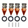 Alloy Upgrade 24mm Hex Hub Adaptor Extended Axle and Wheel Nut Cap for 1/5 Losi 5ive T Rofun Rovan LT King MotorX2 Rc Car Parts (Orange) view 4