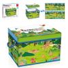 PicassoTiles Foldable Toy Storage Chest Box Forest Animal Theme Magnet Tile Organization Bin with Lid and Handles Magnetic Tiles Playroom Organizer STEM Early Educational Toys Boys Girls Ages 3+ PTA34 view 1