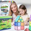 PicassoTiles Foldable Toy Storage Chest Box Forest Animal Theme Magnet Tile Organization Bin with Lid and Handles Magnetic Tiles Playroom Organizer STEM Early Educational Toys Boys Girls Ages 3+ PTA34 view 2